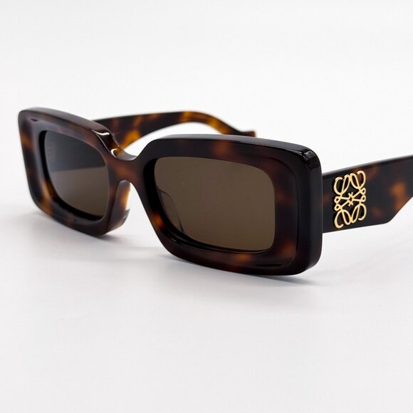 NEW LW40102F 52E, LOEWE SQUARE HAVANA BROWN SUNGLASSES LOEWE - Picture 7 of 12